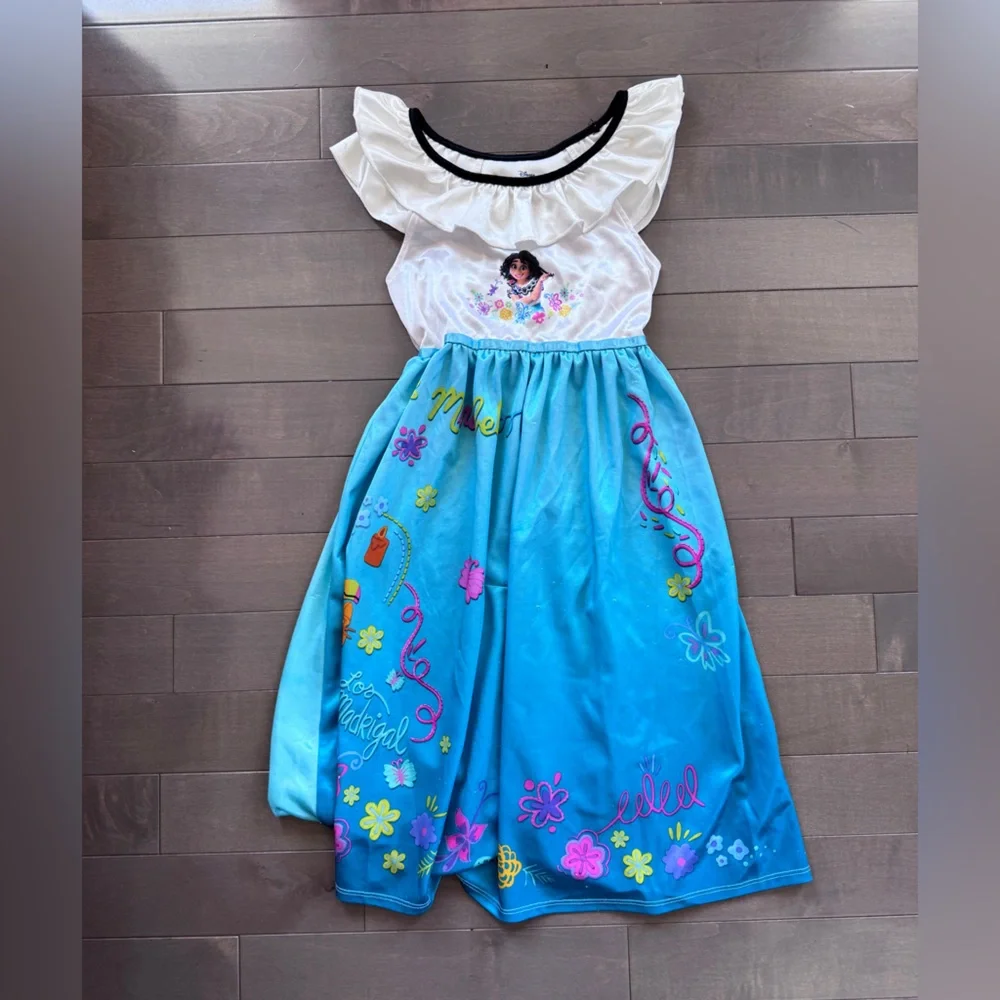 Disney Girls Blue Teal Moana & Mermaid Nightgowns Set - Picture 3 of 3